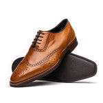 Zelli Stephano Wingtip Oxfords Camel (25-562-CML)