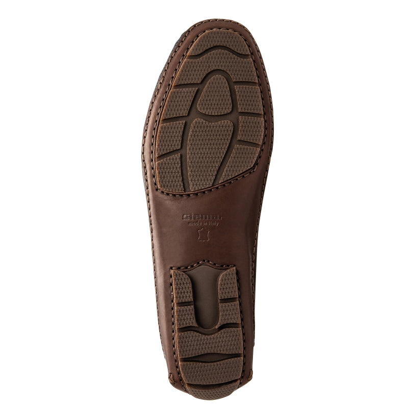 Stemar Amalfi Perforated Driving Loafers Black / Brown