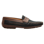 Stemar Amalfi Perforated Driving Loafers Black / Brown