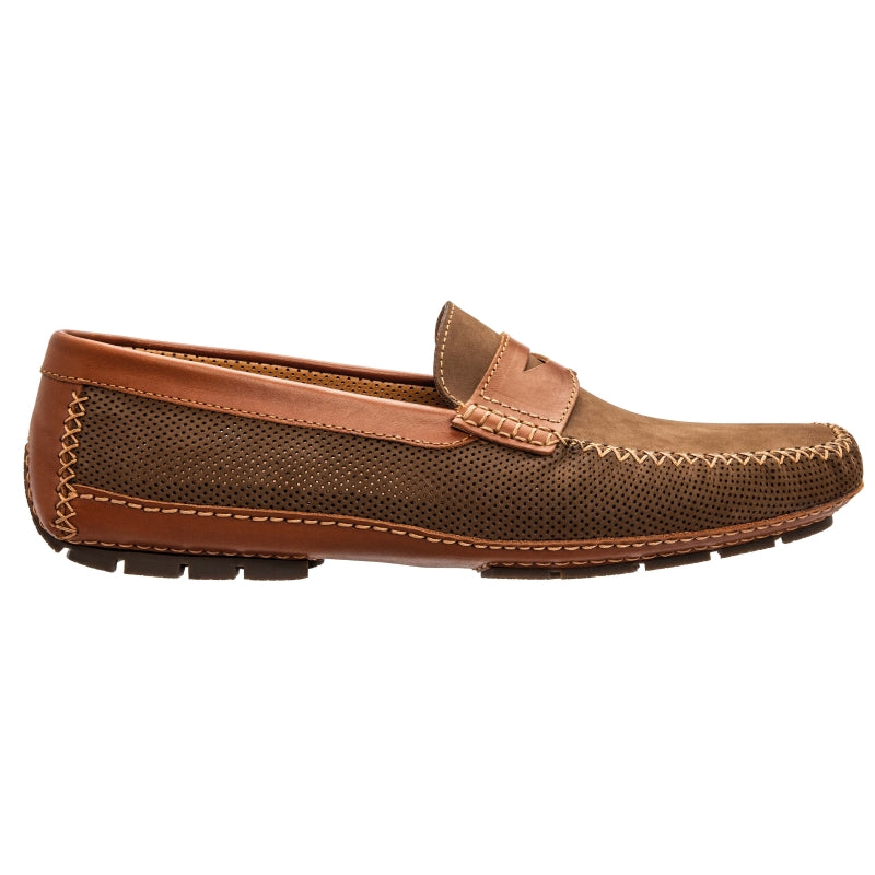 Stemar Amalfi Perforated Driving Loafers Brown / Tan