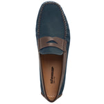 Stemar Amalfi Perforated Driving Loafers Navy / Brown