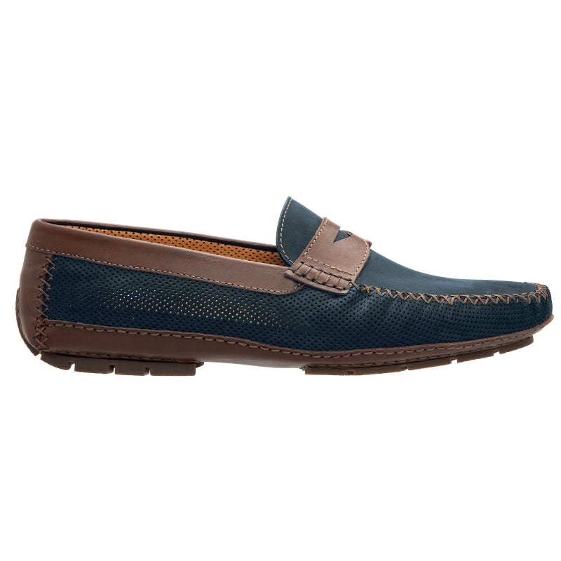 Stemar Driving Loafers Navy / Brown