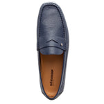 Stemar Bologna Grained Calfskin Loafers Blue
