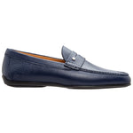 Stemar Bologna Grained Calfskin Loafers Blue