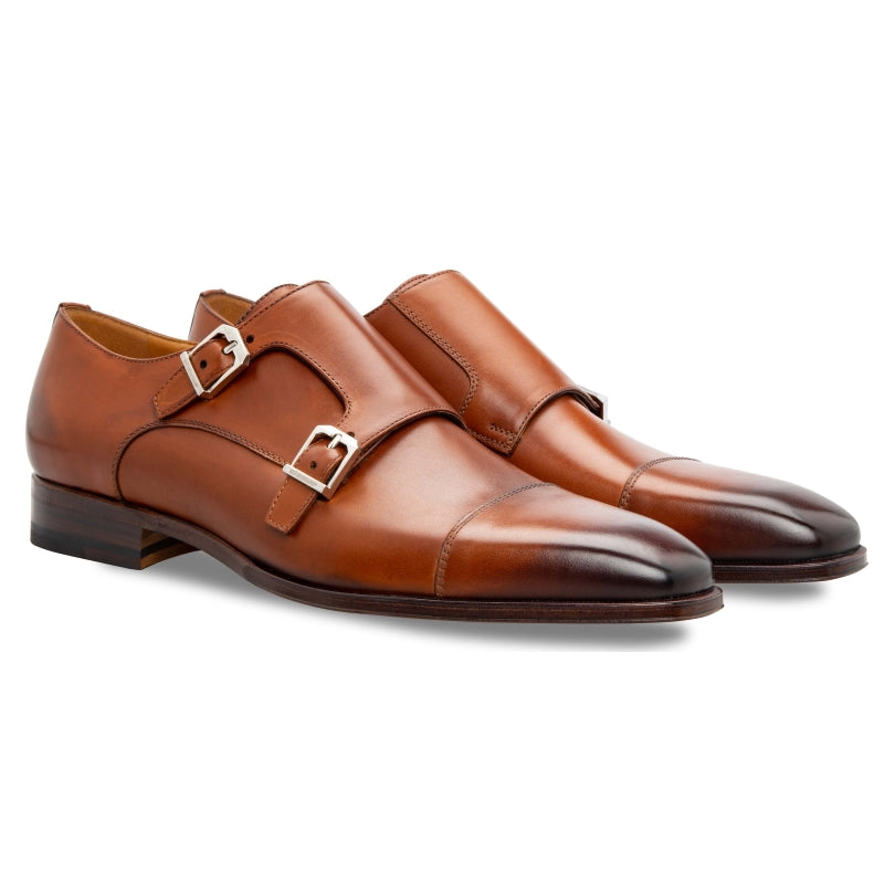 Stemar Genova Double Monk Strap Burnished Tan