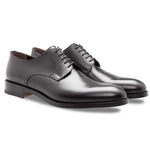 Stemar Lecco Plain Toe Derby Shoes Black