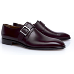 Stemar Lucca Monk Strap Shoes Burgundy