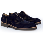 Stemar Merano Suede Wingtip Shoes Blue