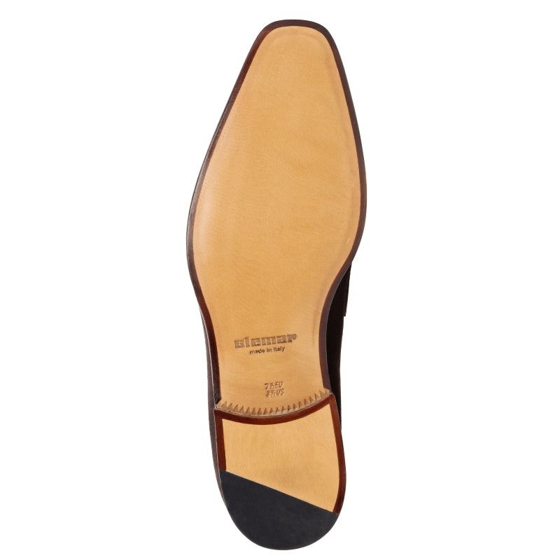 Stemar Napoli Suede Penny Loafers Dark Brown