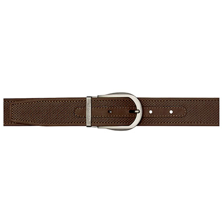 Stemar Panarea Perforated Nubuck Belt Chocolate Brown