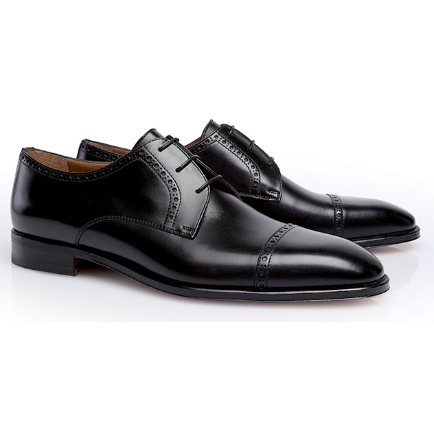 Stemar Perugia Cap Toe Shoes Black