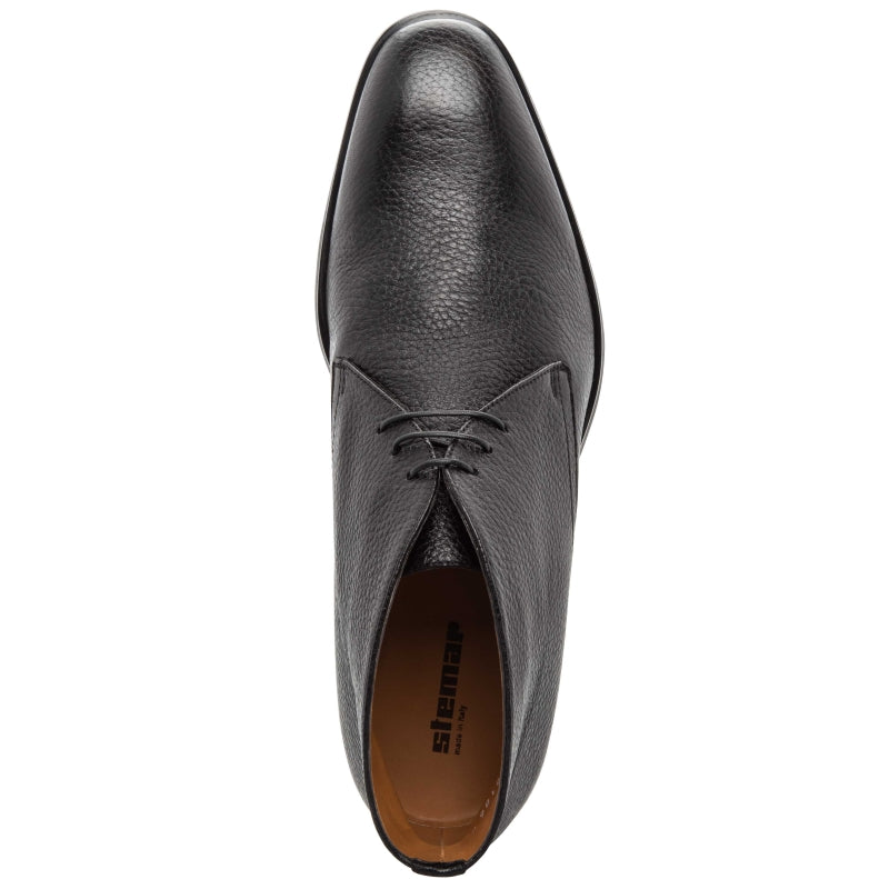 Stemar Ravenna Deerskin Chukka Boots Black WIDE