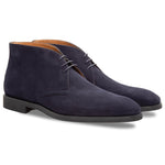 Stemar Ravenna Suede Chukka Boots Navy WIDE