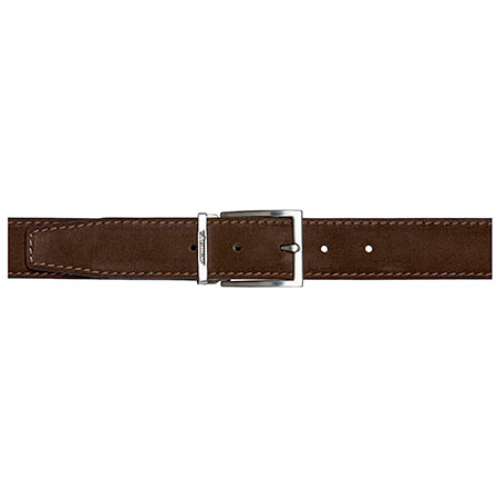 Stemar Roma Suede Belt Chocolate Brown