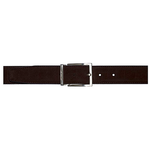 Stemar Roma Suede Belt Dark Brown