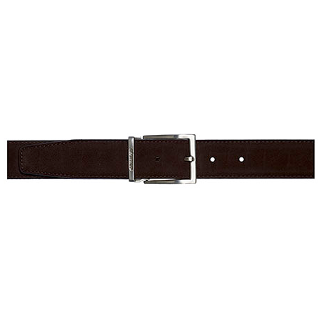 Stemar Roma Suede Belt Dark Brown