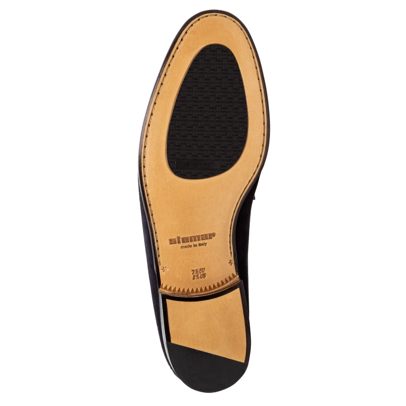 Stemar Sorrento Suede Penny Loafers Navy