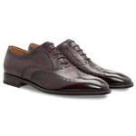 Stemar Trento Deerskin & Calf Wingtip Oxfords Burgundy WIDE