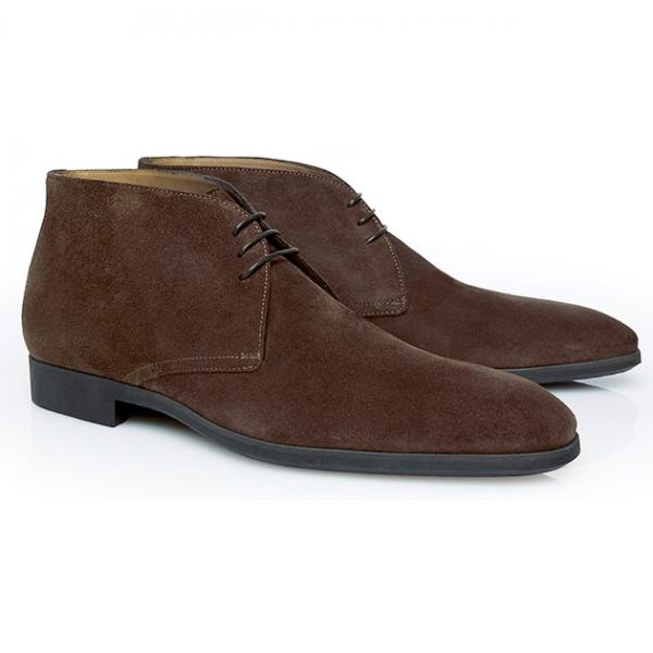 Stemar Trieste Suede Chukka Boots Chocolate Brown