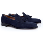 Stemar Venezia Suede Tassel Loafers Navy