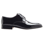 Stemar Verona Patent Leather Derby Shoes Black WIDE