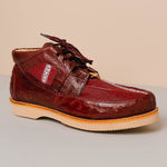 Los Altos ZA051106 Stingray & Ostrich Casual Shoes Burgundy
