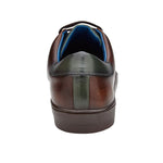 Belvedere Stone Ostrich & Calf Sneaker Chocolate Brown / Forest (Y31)