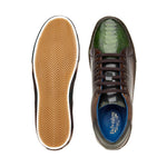 Belvedere Stone Ostrich & Calf Sneaker Chocolate Brown / Forest (Y31)