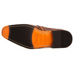 Vinci Leather The Strat Single Monk Strap Shoes Brown