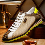 Harris Firenze 1913 Suede / Crocodile Print Sneakers Beige