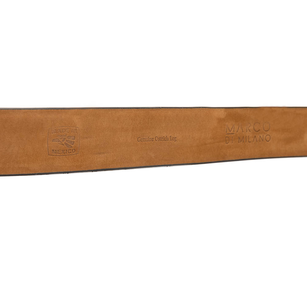 Marco Di Milano Sueded Ostrich & Suede Belt Navy