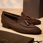 Superglamourous Melilla Rafia Loafers Brown