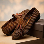 Superglamourous Melilla Rafia Loafers Brown