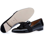 Superglamourous Agadir Patent Slippers Black