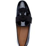 Superglamourous Agadir Patent Slippers Black