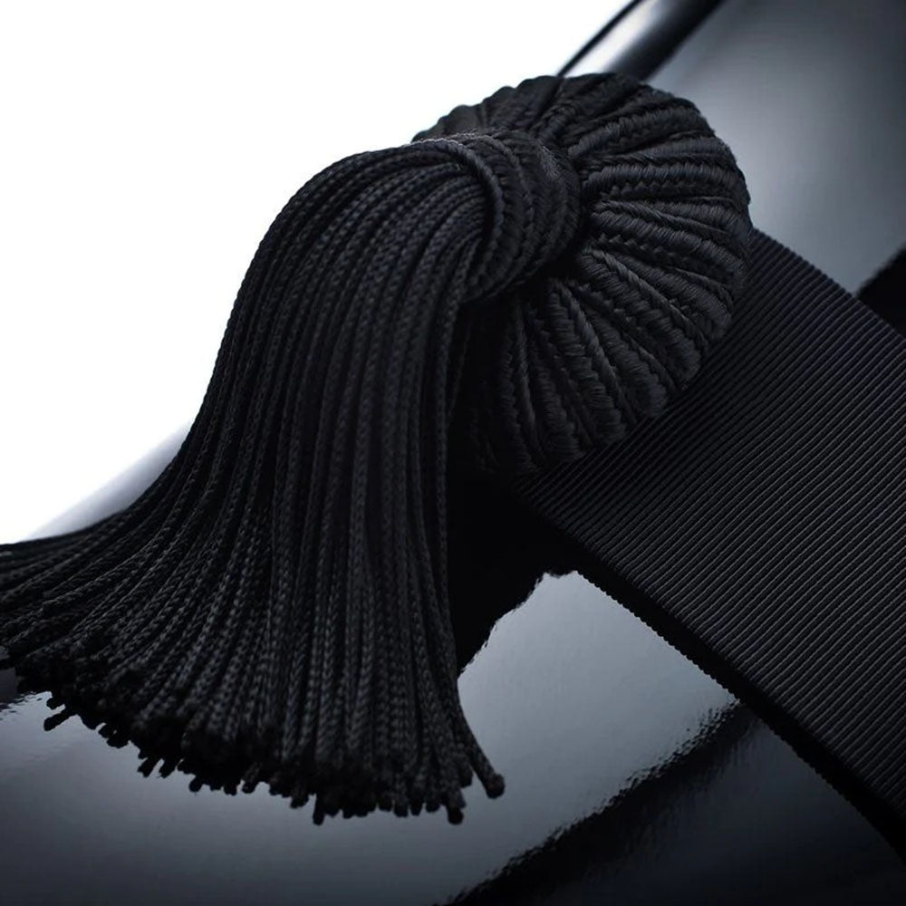 Superglamourous Agadir Patent Slippers Black