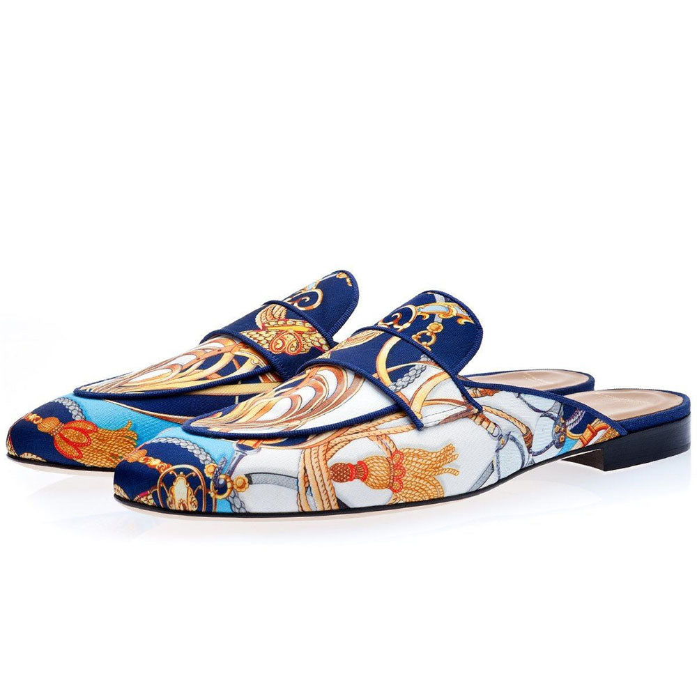 Superglamorous Bolero Cavallerizza Mules Navy
