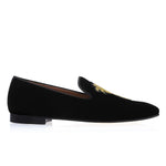 Superglamourous Bonito Velour Slippers Black
