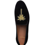 Superglamourous Bonito Velour Slippers Black