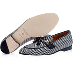 Superglamourous Bruno Houndstooth Slippers Black / White