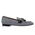 Superglamourous Bruno Houndstooth Slippers Black / White