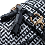 Superglamourous Bruno Houndstooth Slippers Black / White