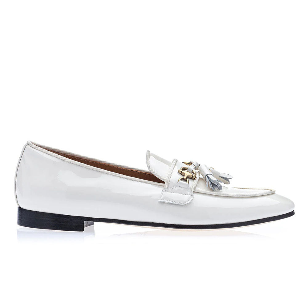 Superglamourous Bruno Patent Slippers Milk