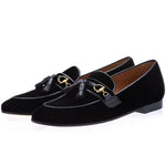 Superglamorous Bruno Velour Slippers Black