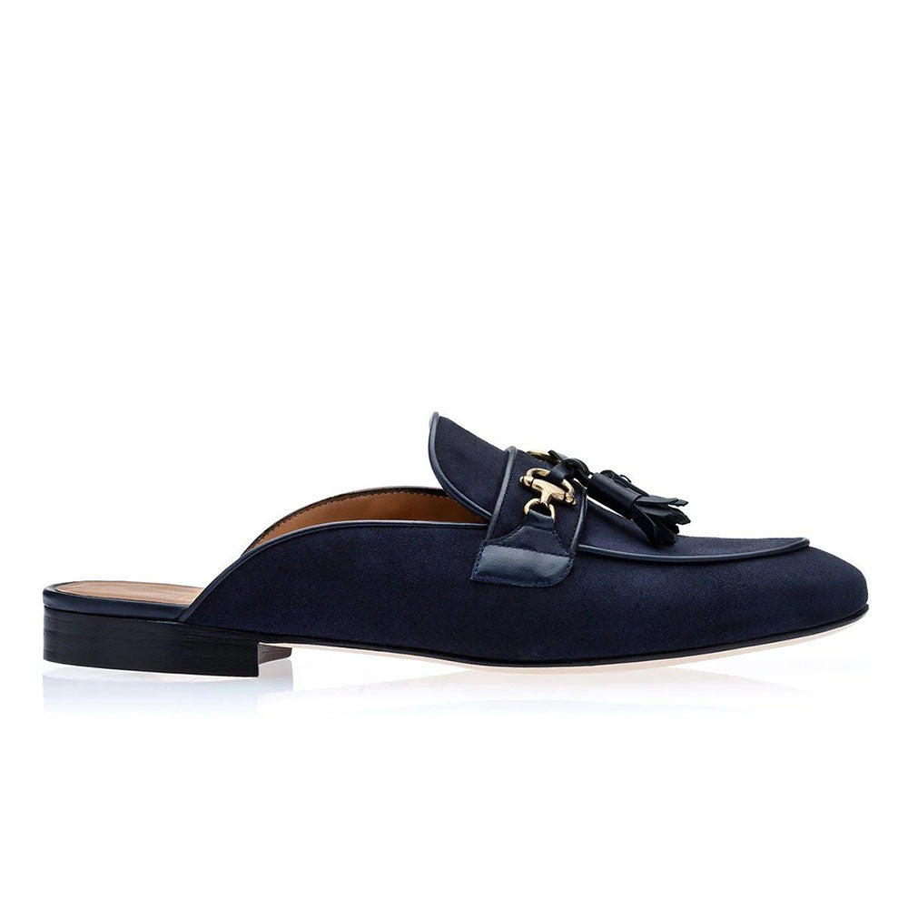 Superglamourous Bruno Velukid Mules Navy