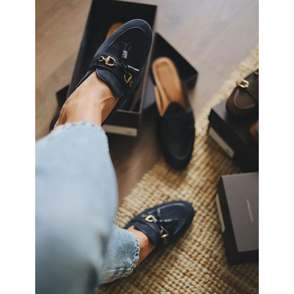 Superglamourous Bruno Velukid Mules Navy