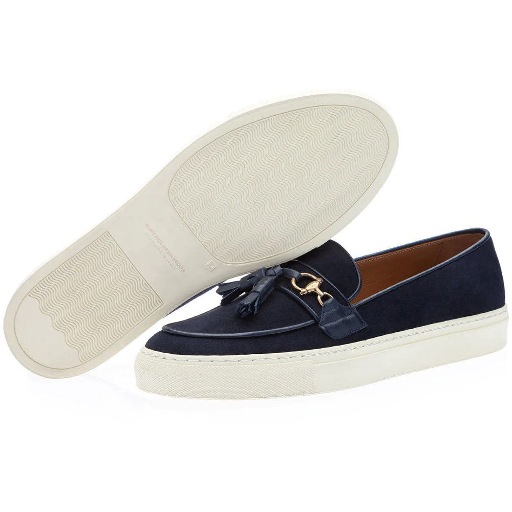 Superglamourous Bruno Velukid Skate Sneakers Navy