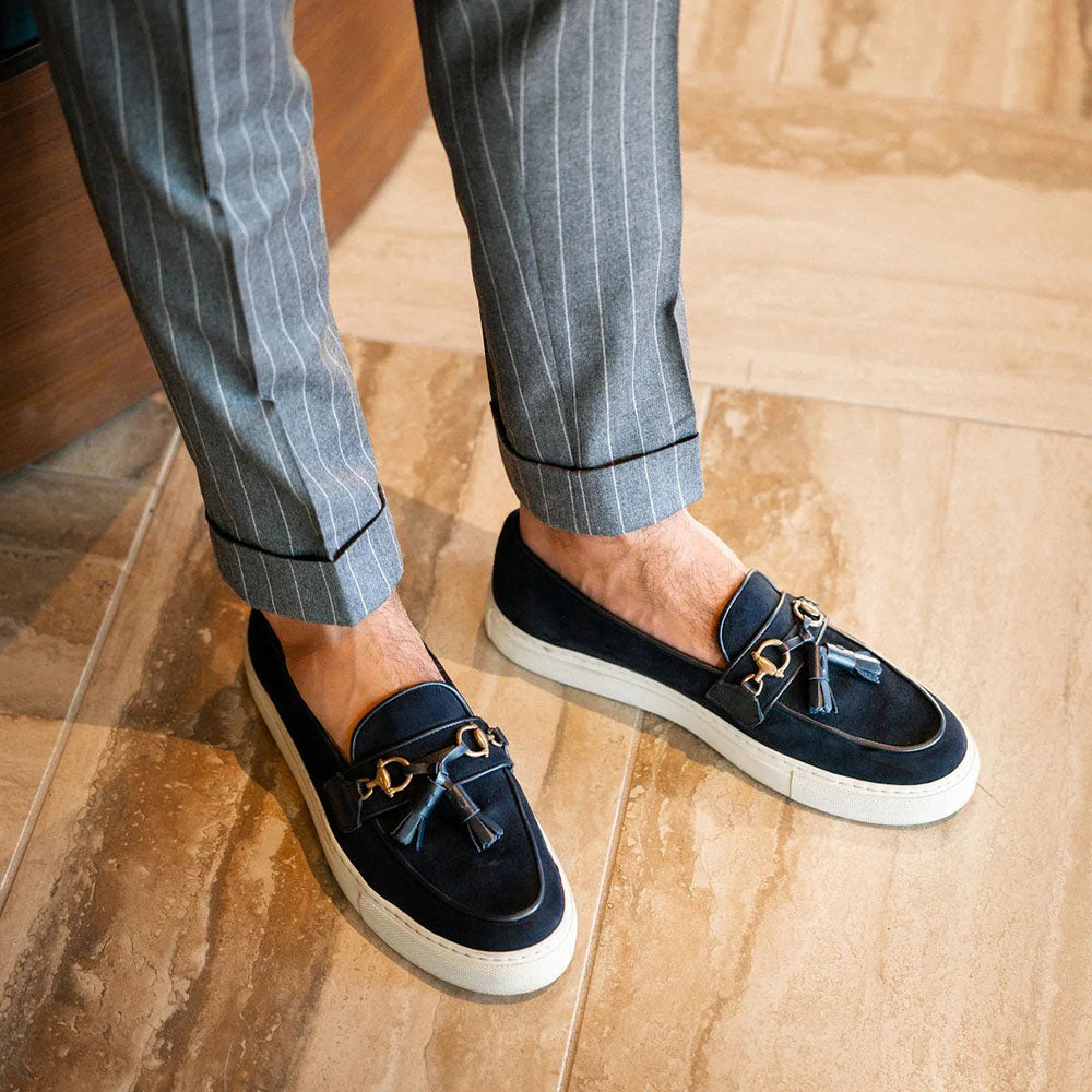 Superglamourous Bruno Velukid Skate Sneakers Navy