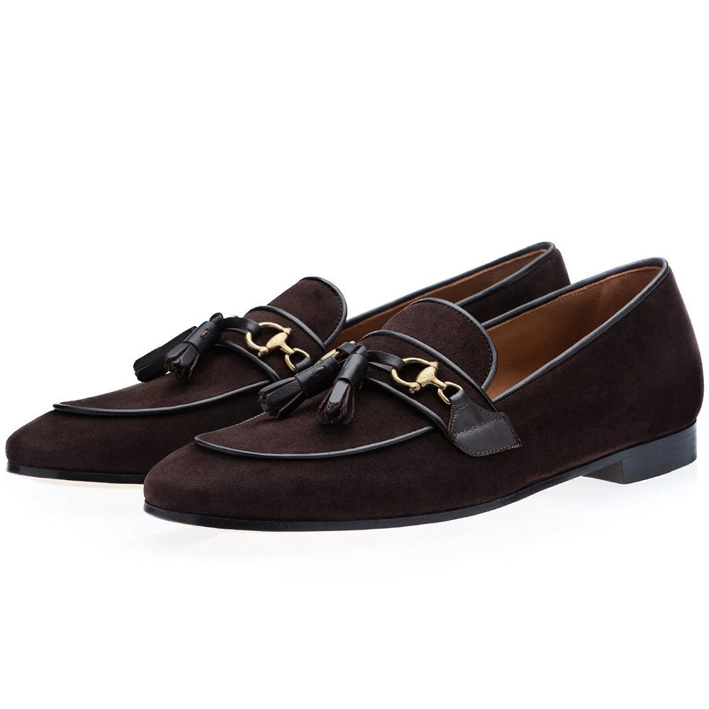Superglamorous Bruno Velukid Slippers Cocoa