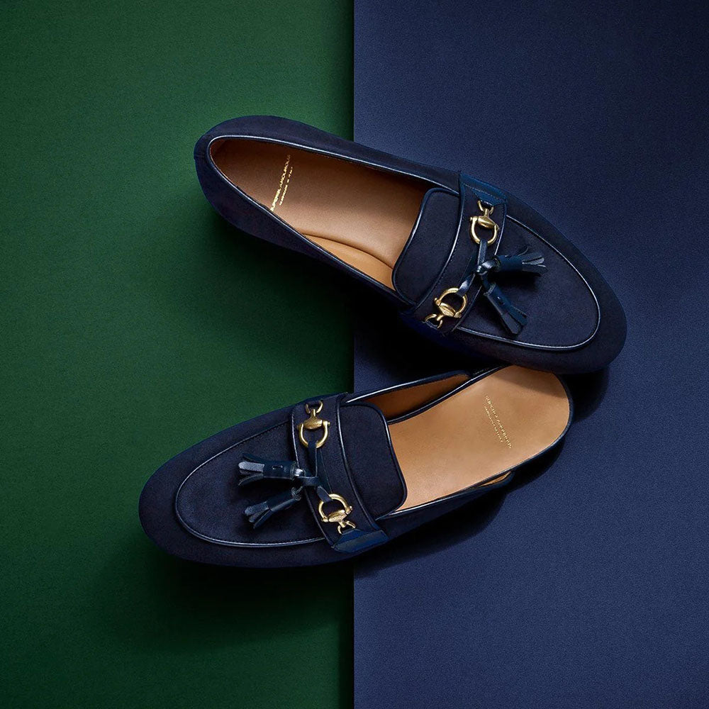 Superglamourous Bruno Velukid Slippers Navy